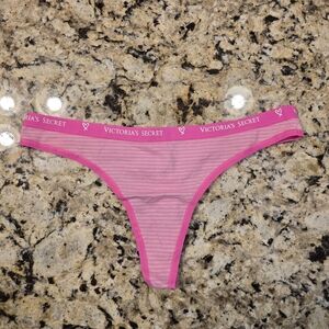Victoria's Secret Pink Striped Thong